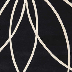 Davison Black Geometric Wool Carpet - Ornate Home