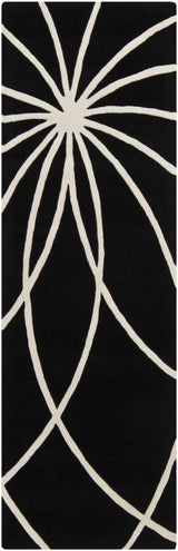 Davison Black Geometric Wool Carpet - Ornate Home