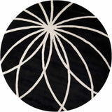 Davison Black Geometric Wool Carpet - Ornate Home