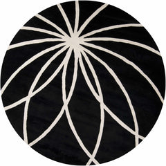 Davison Black Geometric Wool Carpet - Ornate Home