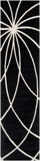 Davison Black Geometric Wool Carpet - Ornate Home