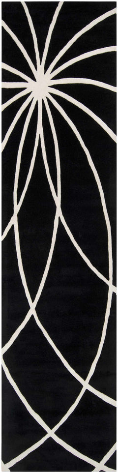 Davison Black Geometric Wool Carpet - Ornate Home