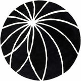 Davison Black Geometric Wool Carpet - Ornate Home