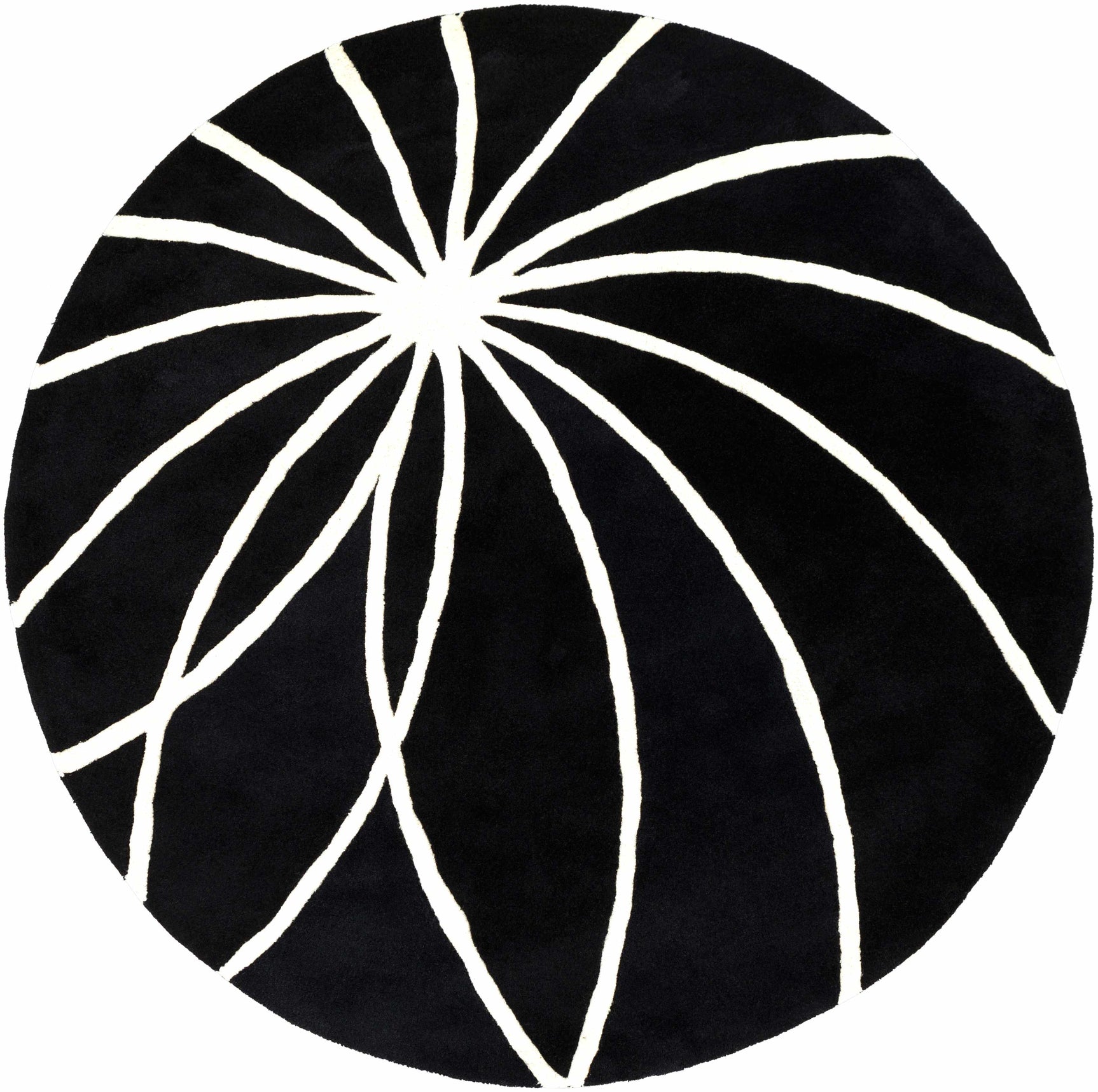 Davison Black Geometric Wool Carpet - Ornate Home