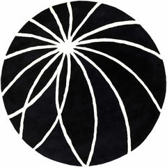 Davison Black Geometric Wool Carpet - Ornate Home