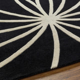 Davison Black Geometric Wool Carpet - Ornate Home