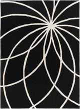 Davison Black Geometric Wool Carpet - Promo - Ornate Home