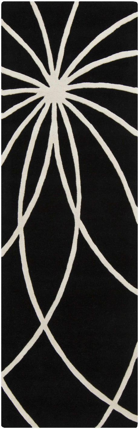 Davison Black Geometric Wool Carpet - Promo - Ornate Home