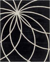 Davison Black Geometric Wool Carpet - Promo - Ornate Home