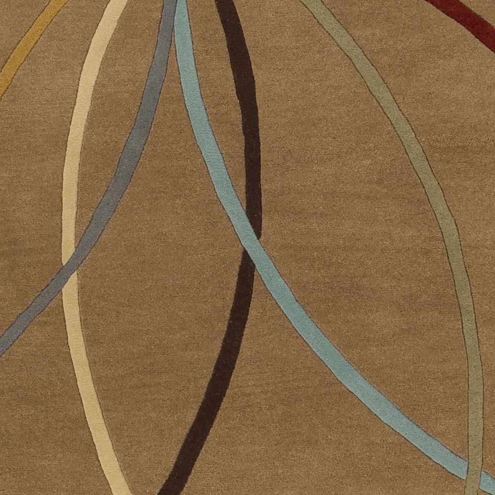 Davison Brown Geometric Modern Wool Rug - Ornate Home