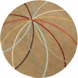 Davison Brown Geometric Modern Wool Rug - Ornate Home