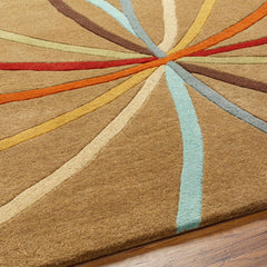 Davison Brown Geometric Modern Wool Rug - Ornate Home