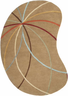 Davison Brown Geometric Modern Wool Rug - Ornate Home