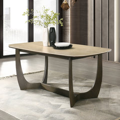 Davita Ceramic Top/Walnut Dining Table - Ornate Home