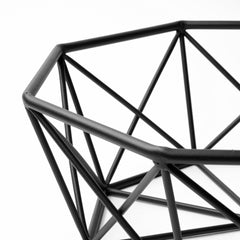 Davy Black Metal Large Hexagonal Bowl - Ornate Home