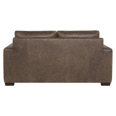 Dawkins Brown Leather Loveseat - Ornate Home