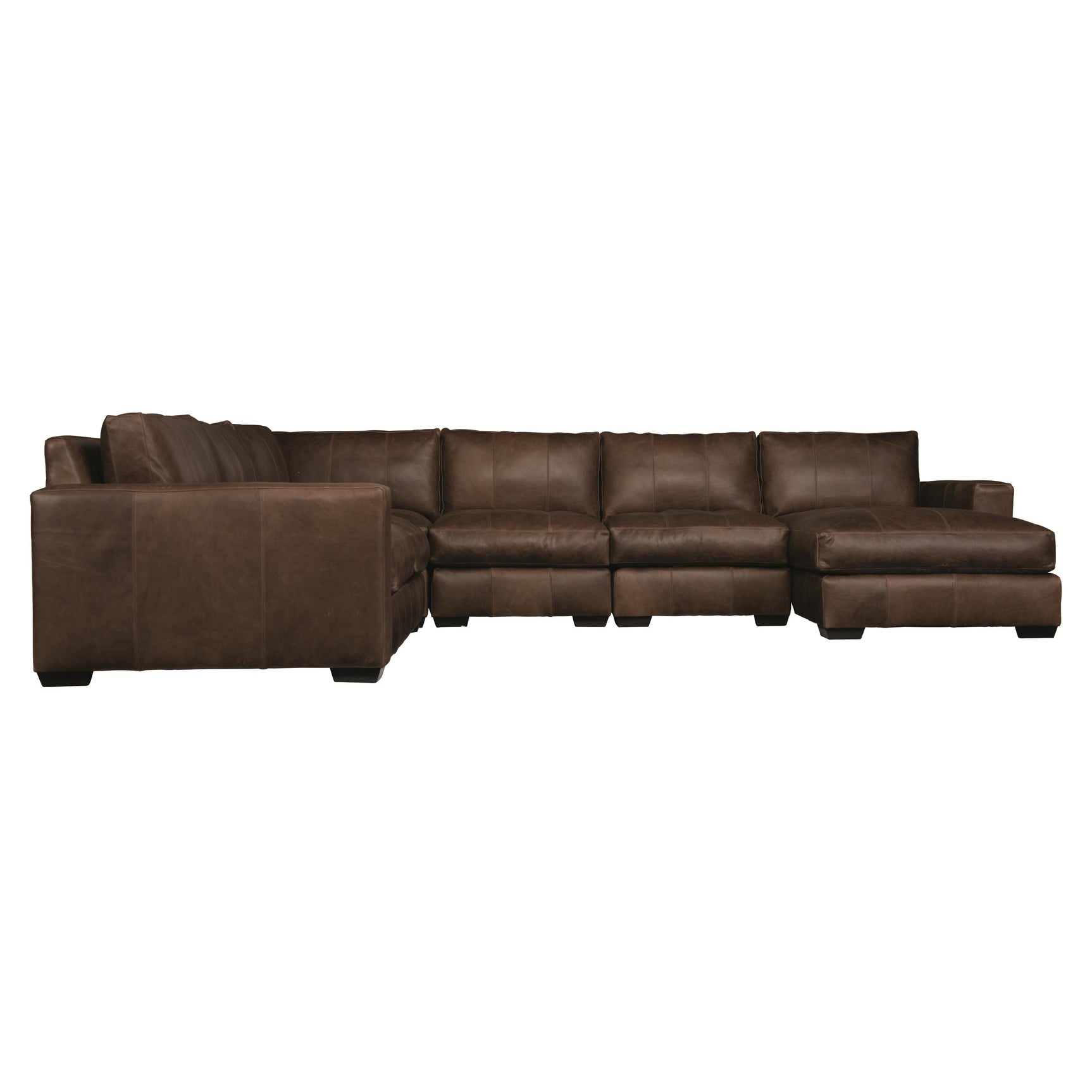 Dawkins Brown Leather Sectional - Ornate Home