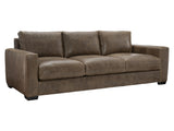 Dawkins Brown Leather Sofa - Ornate Home