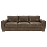 Dawkins Brown Leather Sofa - Ornate Home