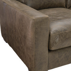 Dawkins Brown Leather Sofa - Ornate Home