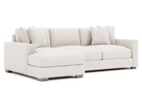 Dawkins White/Cream Fabric  3-Piece Sectional with Left-Arm Chaise - Ornate Home