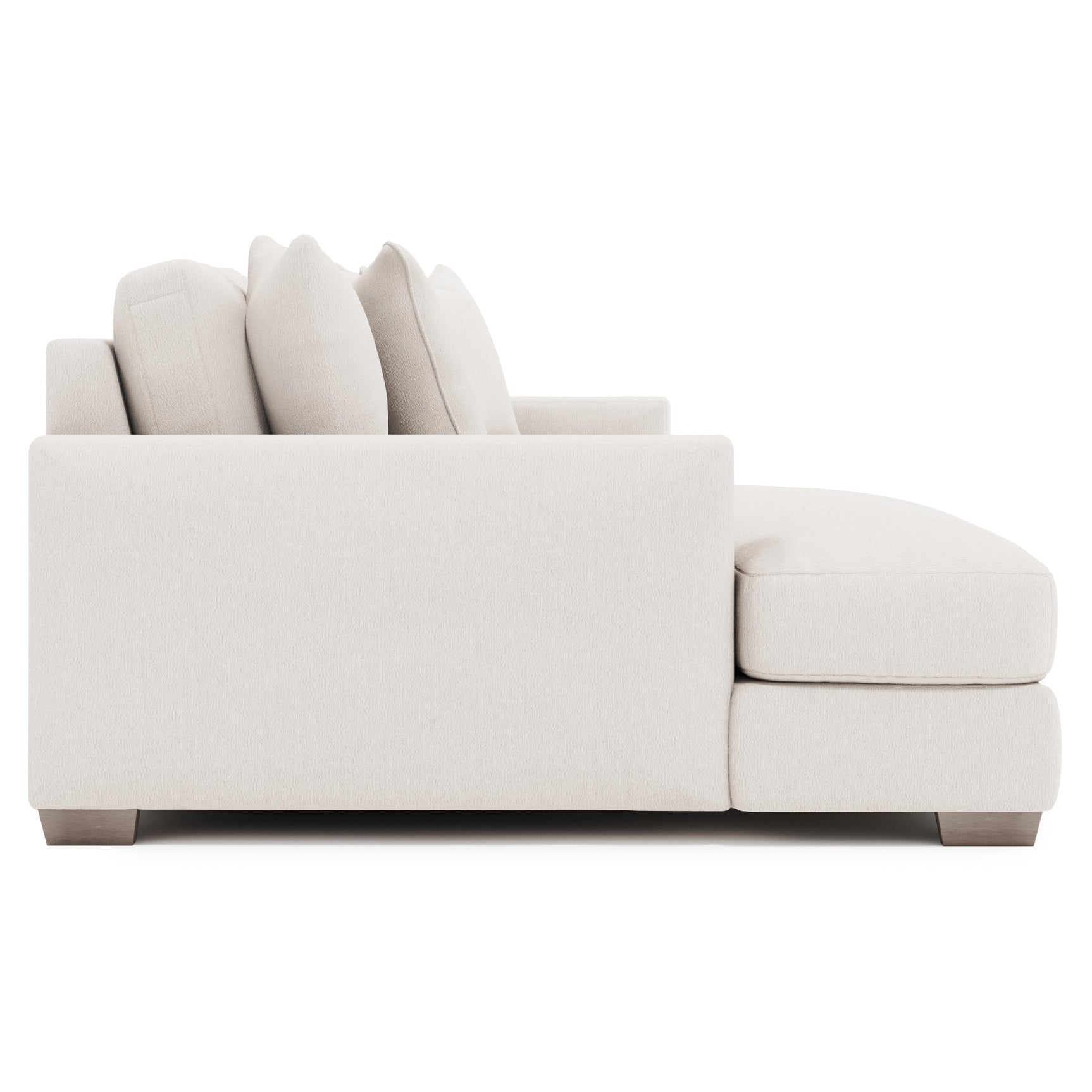 Dawkins White/Cream Fabric  3-Piece Sectional with Left-Arm Chaise - Ornate Home