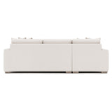 Dawkins White/Cream Fabric  3-Piece Sectional with Left-Arm Chaise - Ornate Home