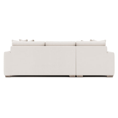 Dawkins White/Cream Fabric  3-Piece Sectional with Left-Arm Chaise - Ornate Home