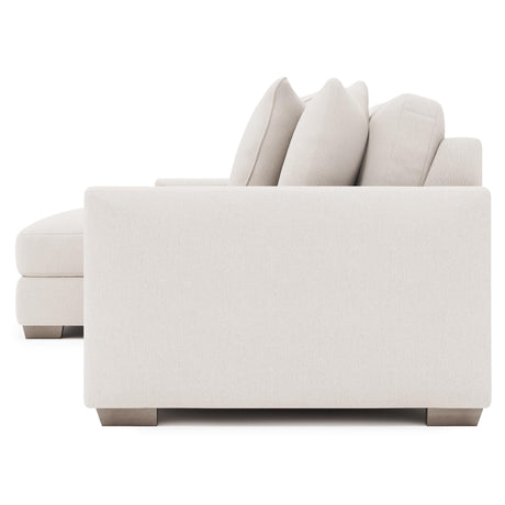 Dawkins White/Cream Fabric  3-Piece Sectional with Left-Arm Chaise - Ornate Home