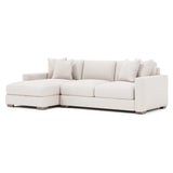 Dawkins White/Cream Fabric  3-Piece Sectional with Left-Arm Chaise - Ornate Home