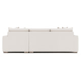 Dawkins White/Cream Fabric 3-Piece Sectional with Right-Arm Chaise - Ornate Home