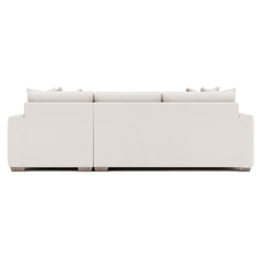 Dawkins White/Cream Fabric 3-Piece Sectional with Right-Arm Chaise - Ornate Home