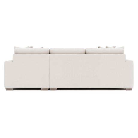 Dawkins White/Cream Fabric 3-Piece Sectional with Right-Arm Chaise - Ornate Home