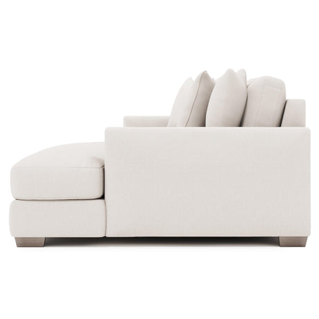 Dawkins White/Cream Fabric 3-Piece Sectional with Right-Arm Chaise - Ornate Home