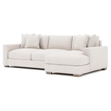 Dawkins White/Cream Fabric 3-Piece Sectional with Right-Arm Chaise - Ornate Home