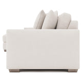 Dawkins White/Cream Fabric 4-Seat Sectional with Left-Arm Chaise - Ornate Home