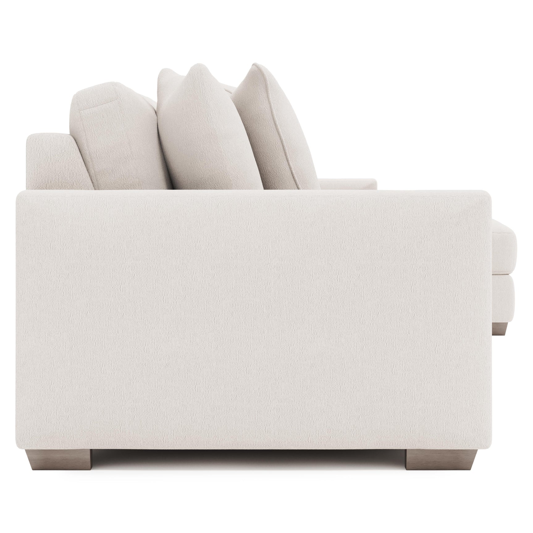 Dawkins White/Cream Fabric 4-Seat Sectional with Right-Arm Chaise - Ornate Home