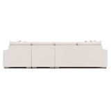 Dawkins White/Cream Fabric 4-Seat Sectional with Right-Arm Chaise - Ornate Home