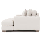 Dawkins White/Cream Fabric 4-Seat Sectional with Right-Arm Chaise - Ornate Home