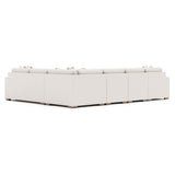 Dawkins White/Cream Fabric L-Shaped Sectional with Left-Arm Chaise - Ornate Home