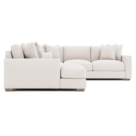 Dawkins White/Cream Fabric Sectional - Ornate Home
