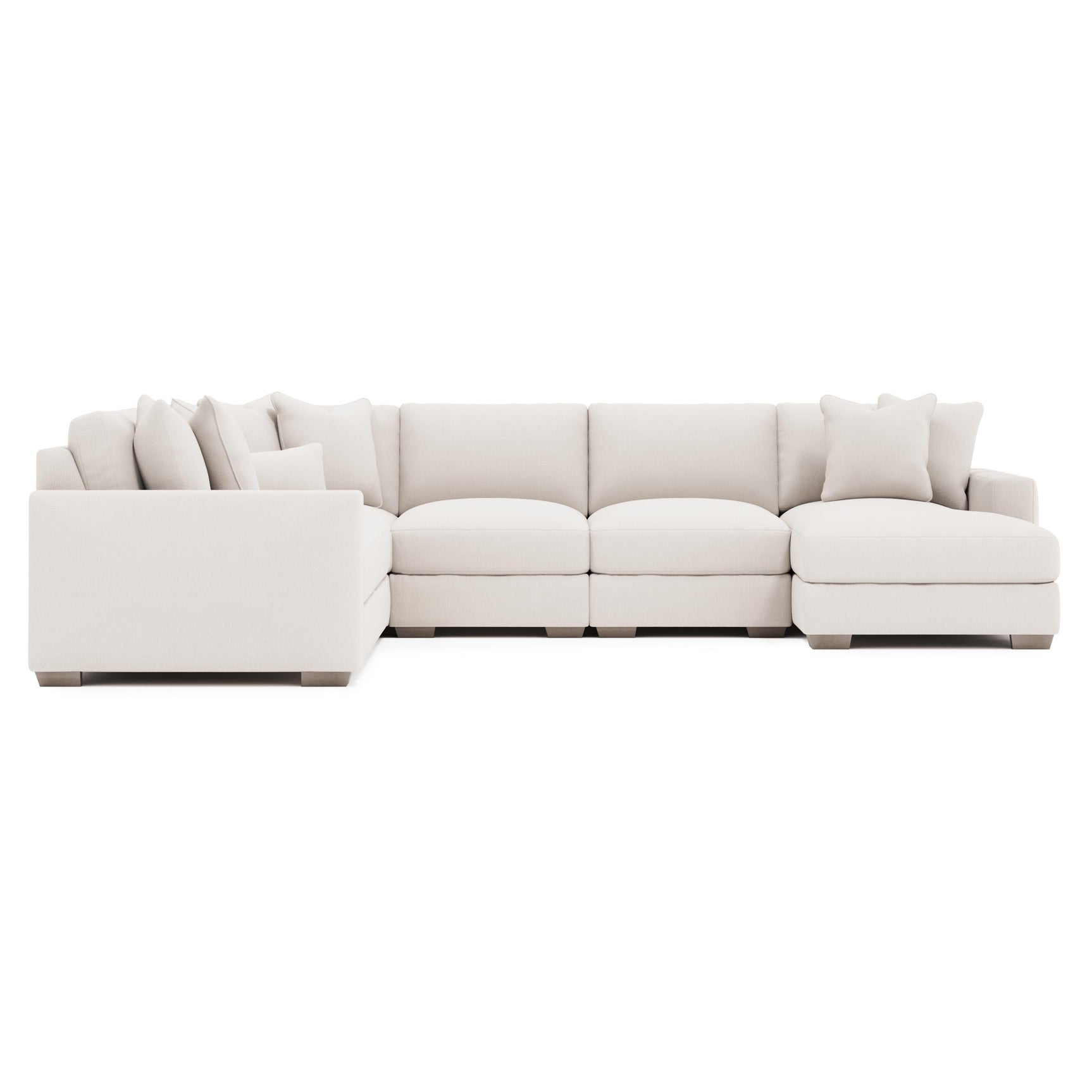 Dawkins White/Cream Fabric Sectional - Ornate Home