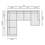 Dawkins White/Cream Fabric Sectional - Ornate Home