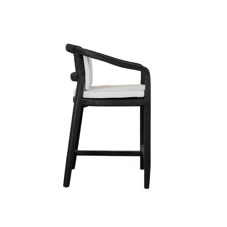 Dawn Black Outdoor Counter Stool - Ornate Home