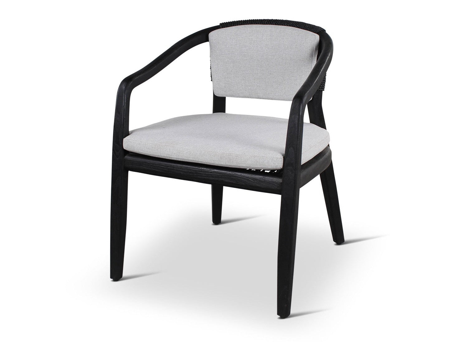 Dawn Black/White Outdoor Dining Chair - Ornate Home