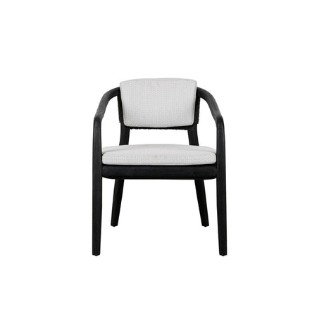 Dawn Black/White Outdoor Dining Chair - Ornate Home