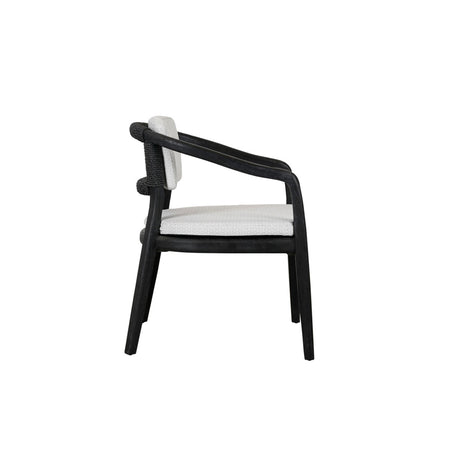 Dawn Black/White Outdoor Dining Chair - Ornate Home