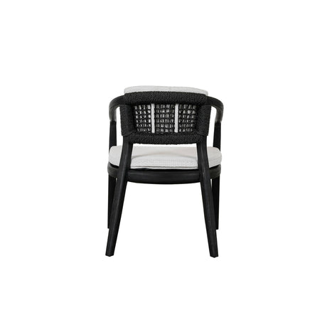 Dawn Black/White Outdoor Dining Chair - Ornate Home
