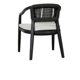 Dawn Black/White Outdoor Dining Chair - Ornate Home