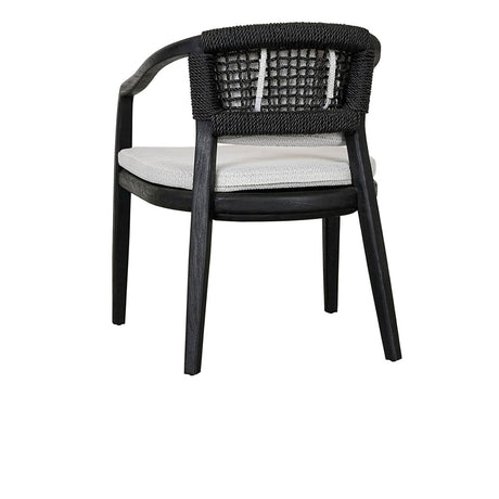 Dawn Black/White Outdoor Dining Chair - Ornate Home